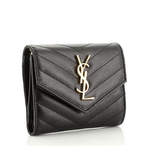 ysl trifold wallet|monogram matelassé leather trifold wallet.